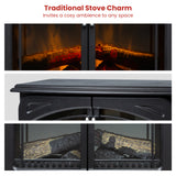 Remote control supplied with the 2 kW electric fire stove heater