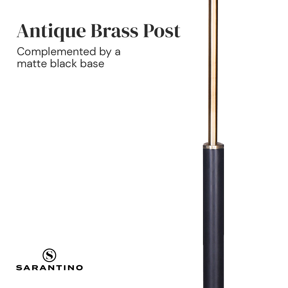 Six light Sputnik floor lamp in antique brass