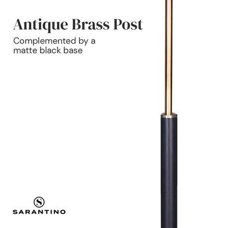 Six light Sputnik floor lamp in antique brass