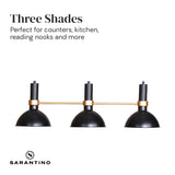 Three light retro hanging pendant lamp