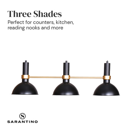 Three light retro hanging pendant lamp