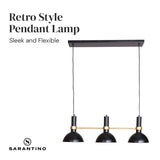 Three light retro hanging pendant lamp