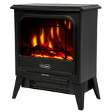 Close up of the glowing coal effect bed and flickering flame effect