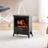 Top view of black portable electric fire stove