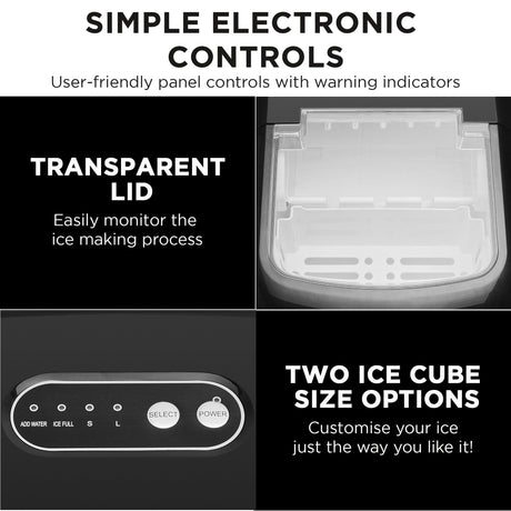 Ice maker on a kitchen bench with chilled drinks