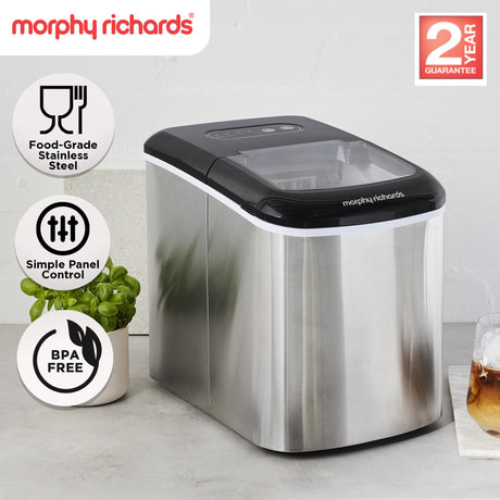 Ice maker used at a party for chilled beverages