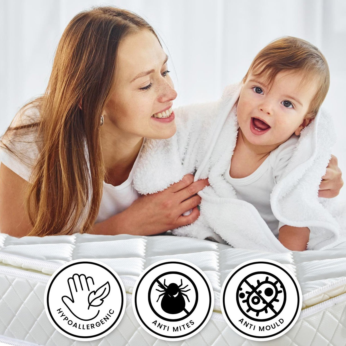 Medium Pocket Spring Mattress, 22cm Queen