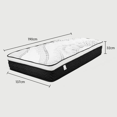 Laura Hill Luxury Euro Top 5-Zone Pocket Spring Mattress — 32cm — Allure Home Collections