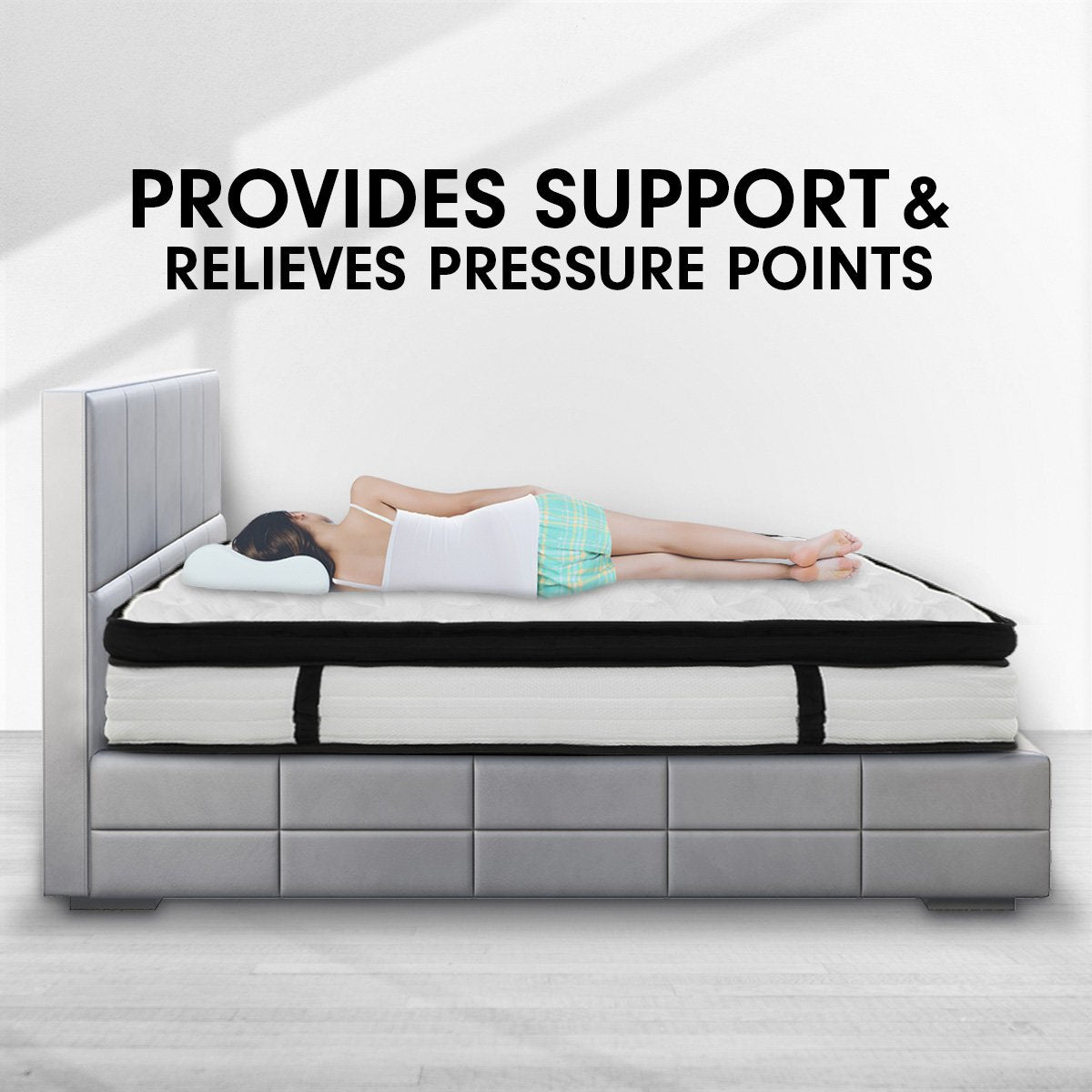 Laura Hill Queen Euro Top 5-Zone Pocket Spring Mattress — 32cm — Allure Home Collections