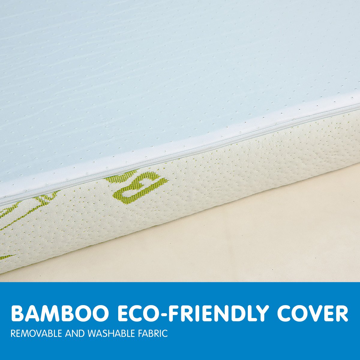 Laura Hill Cool Gel Memory Foam Mattress Topper — Bamboo Cover, Integrated Gel Balls — Allure Home Collections