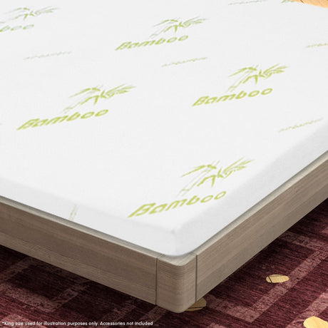 Laura Hill Cool Gel Memory Foam Mattress Topper — Bamboo Cover, Integrated Gel Balls — Allure Home Collections