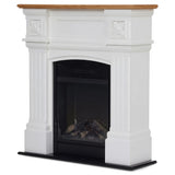 Remote control supplied with the white and oak electric fireplace suite