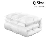Laura Hill 500gsm Duck Down Feather Quilt Comforter — Queen, Cotton Cover — Allure Home Collections