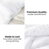 Laura Hill 500gsm Duck Down Feather Quilt Comforter — Queen, Cotton Cover — Allure Home Collections