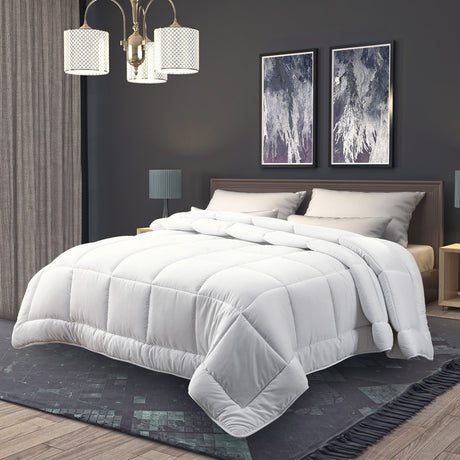 Laura Hill 700gsm Goose Down Feather Comforter Doona — Super King, Cotton Cover — Allure Home Collections