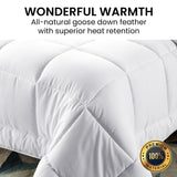Laura Hill 700gsm Goose Down Feather Comforter Doona — Super King, Cotton Cover — Allure Home Collections