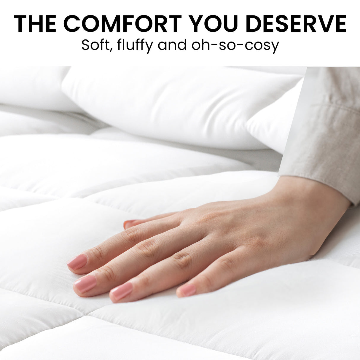 Laura Hill 700gsm Goose Down Feather Comforter Doona — Super King, Cotton Cover — Allure Home Collections