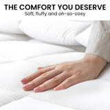 Laura Hill 700gsm Goose Down Feather Comforter Doona — Super King, Cotton Cover — Allure Home Collections