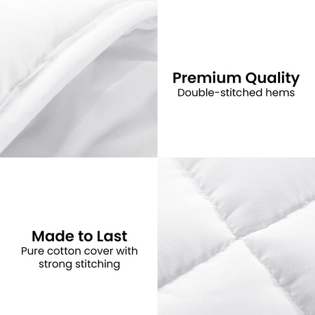 Laura Hill 700gsm Goose Down Feather Comforter Doona — Super King, Cotton Cover — Allure Home Collections