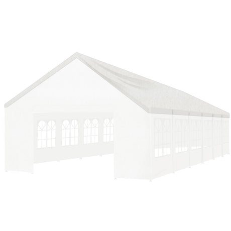 White replacement roof cover fitted to a 6 x 12 m event marquee frame