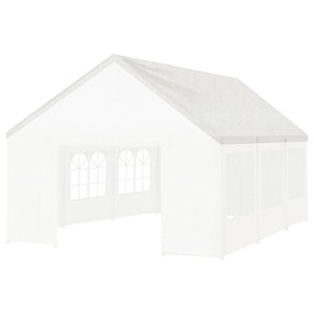 White replacement roof cover fitted to a 6 x 6 m event marquee frame
