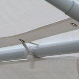 Marquee roof cover viewed from below inside the erected marquee