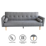 Villajoyosa 3 Seater Sofa Bed, Light Grey