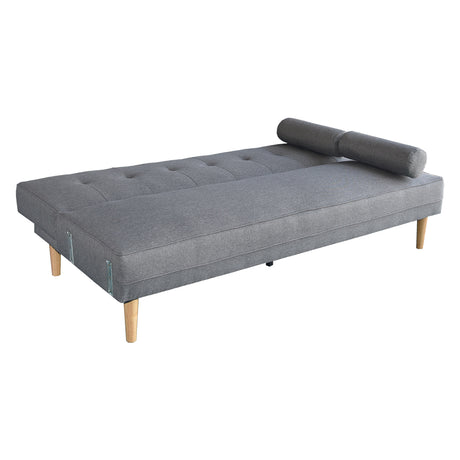 Sarantino MADISON 3-Seater Sofa Bed — Light Grey Linen, Modern Design — Allure Home Collections