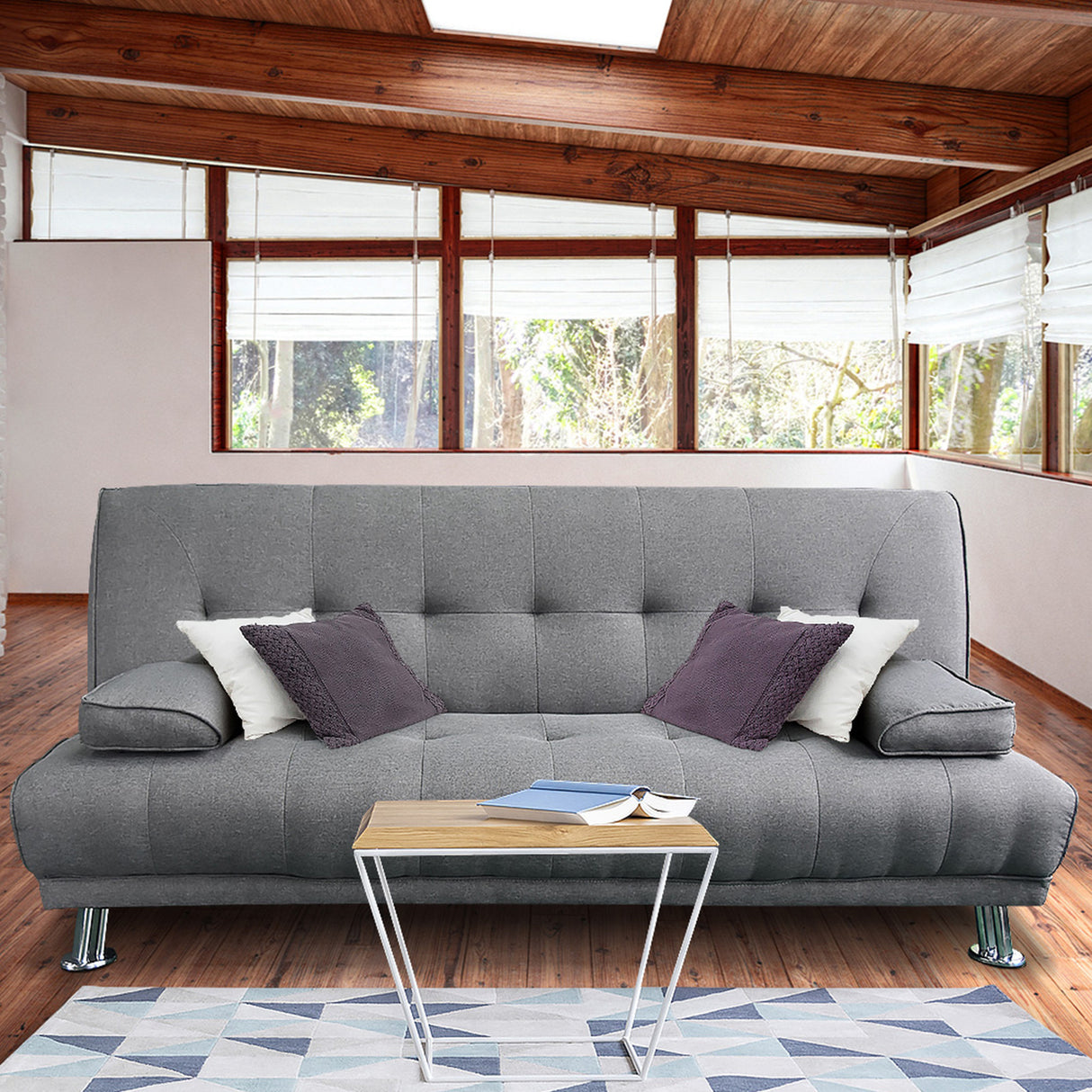Sarantino Manhattan Sofa Bed - Light Grey
