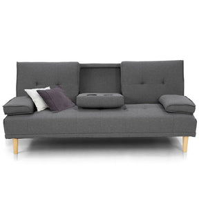 Pollensa dark grey linen sofa bed with high density foam