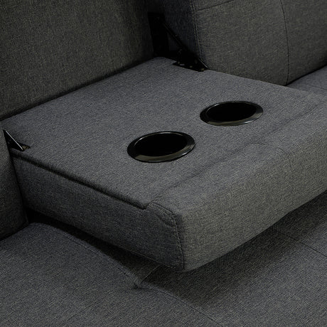 Sarantino ROCHESTER Dark Grey Linen Sofa Bed — High-Density Foam, Guest Bed — Allure Home Collections