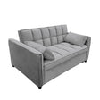 Sarantino QUINCY 2-Seater Velvet Sofa Bed — Dark Grey, Wooden Frame, Tufted — Allure Home Collections