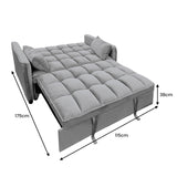 Sarantino QUINCY 2-Seater Velvet Sofa Bed — Dark Grey, Wooden Frame, Tufted — Allure Home Collections