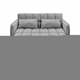 Sarantino QUINCY 2-Seater Velvet Sofa Bed — Dark Grey, Wooden Frame, Tufted — Allure Home Collections