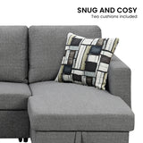Sarantino Fontana Grey Sofa Bed with Chaise