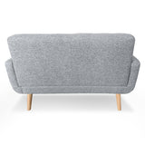 Sarantino Light Grey 6-Seater Linen Sofa Set