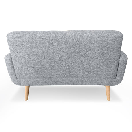Sarantino Light Grey 6-Seater Linen Sofa Set