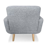 Sarantino Light Grey 6-Seater Linen Sofa Set