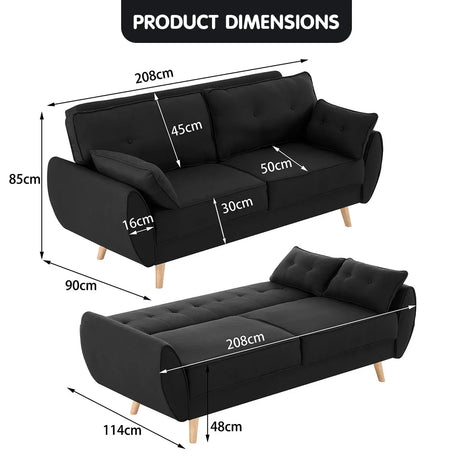 Xabia 3 Seater Sofa Bed