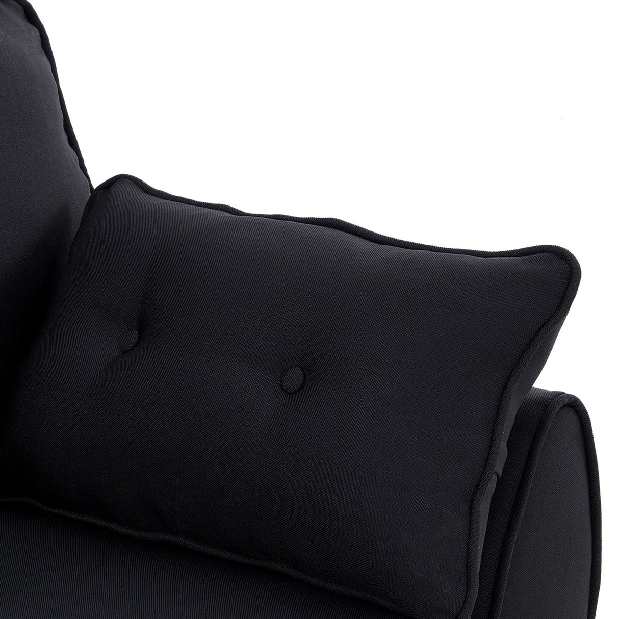 Sarantino Black Modular Linen Sofa Bed — 3-Seater, Contemporary Design — Allure Home Collections
