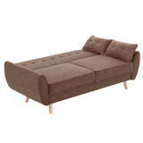 Harvey Three Seater Sofa Bed, Brown, view 4