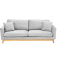 Sarantino 3-Seater Faux Velvet Sofa Bed — Light Grey, Extra-Thick Cushioning — Allure Home Collections