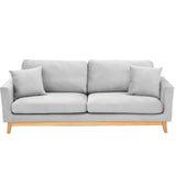 Sarantino 3-Seater Faux Velvet Sofa Bed — Light Grey, Extra-Thick Cushioning — Allure Home Collections