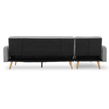 Sarantino 3-Seater Corner Sofa Bed - Light Grey