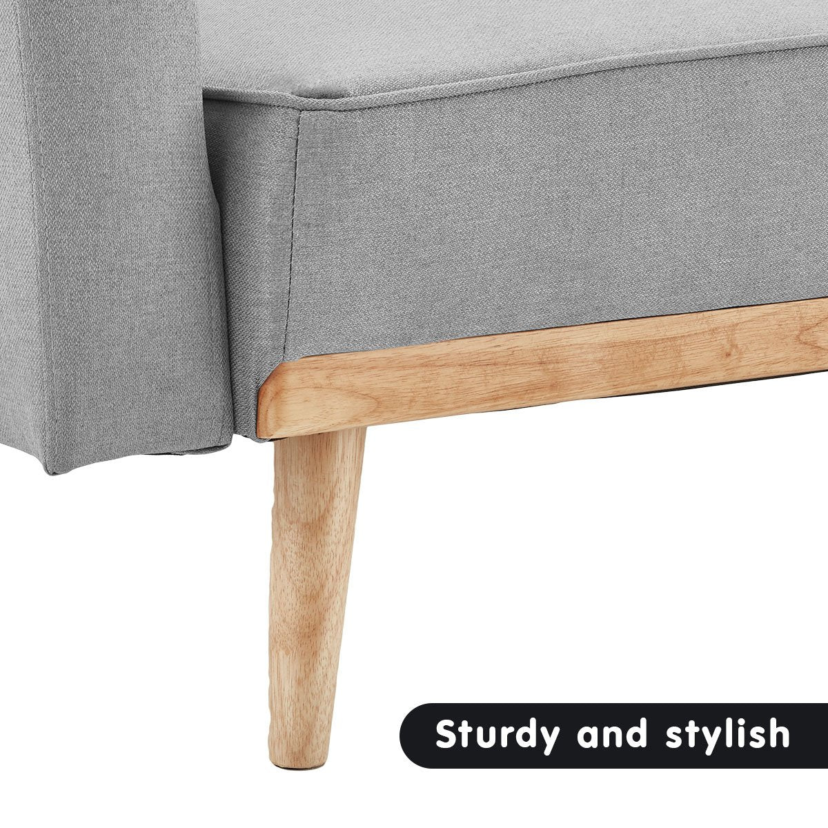 Sarantino 3-Seater Corner Sofa Bed - Light Grey