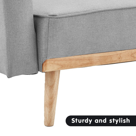 Sarantino 3-Seater Corner Sofa Bed - Light Grey