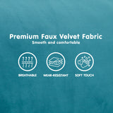 Sarantino Elegant Blue Faux Velvet Sofa Bed