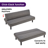 Sarantino Dark Grey 3 Seater Sofa Bed