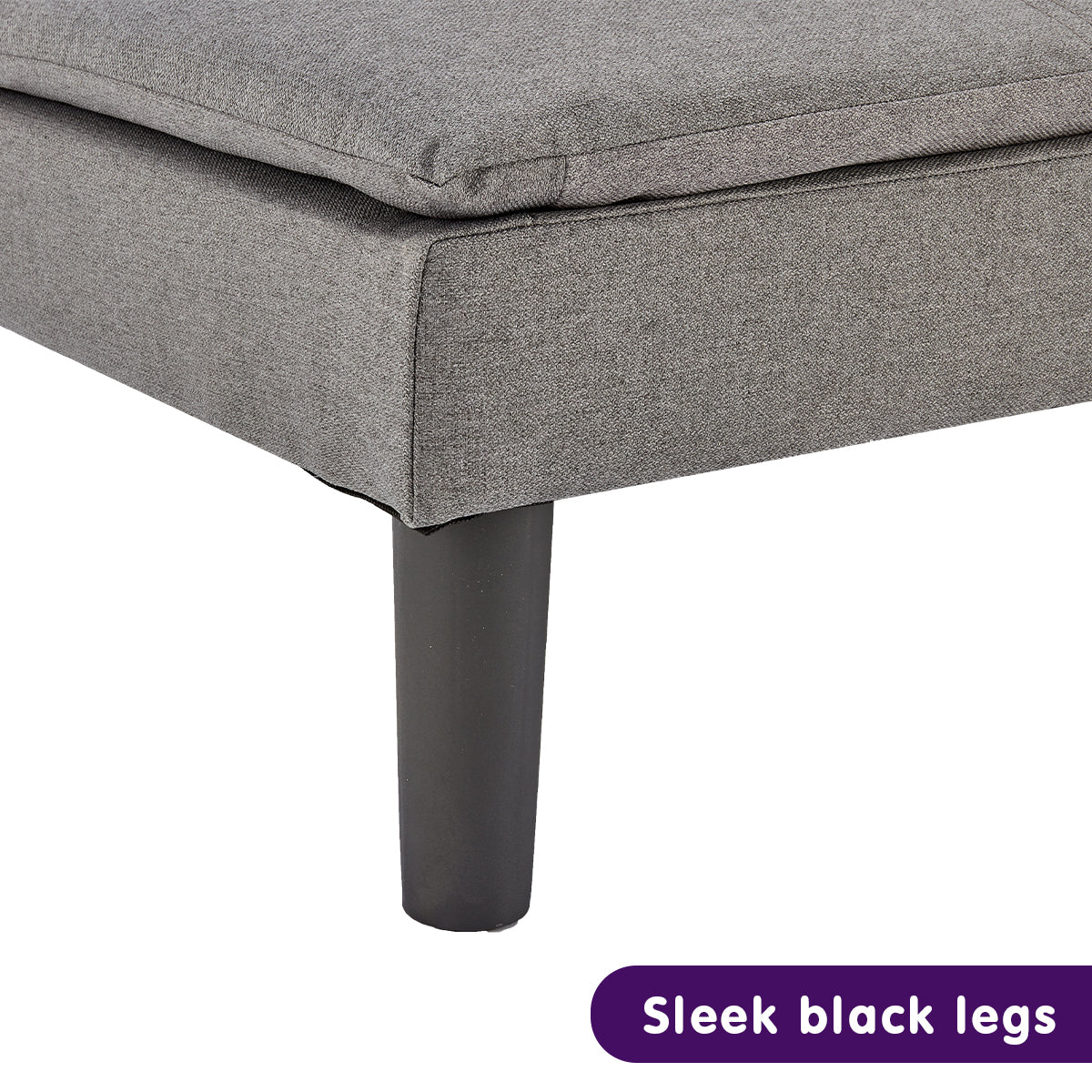 Sarantino Dark Grey 3 Seater Sofa Bed