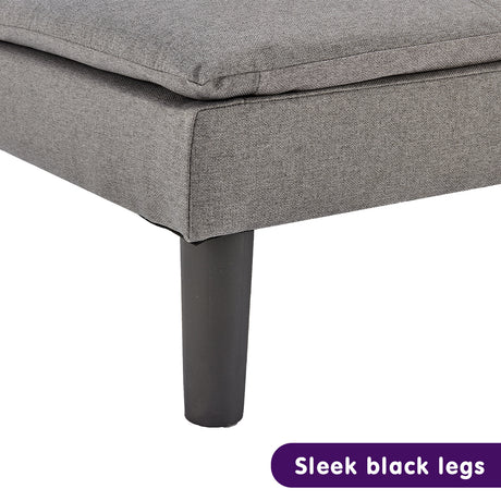 Sarantino Dark Grey 3 Seater Sofa Bed